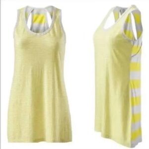 CAbi Women's Limencello Striped Cut Out Racerback‎ Tank Top